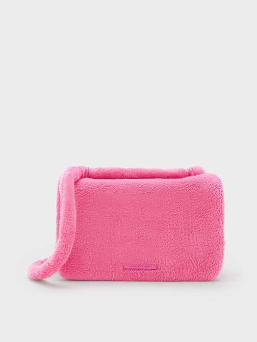 Loey Textured Crossbody Bag, Pink, hi-res