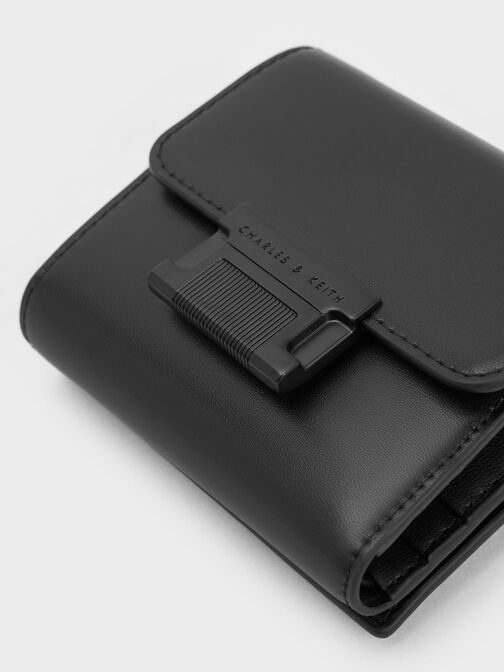 Metallic Accent Short Wallet, , hi-res