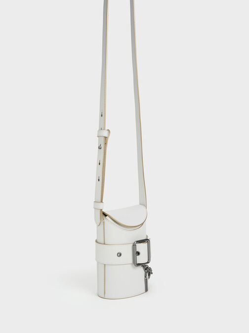 Jules Leather Belted Bucket Bag, , hi-res