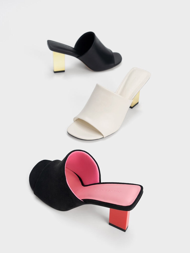 Metallic Blade Heel Mules, , hi-res