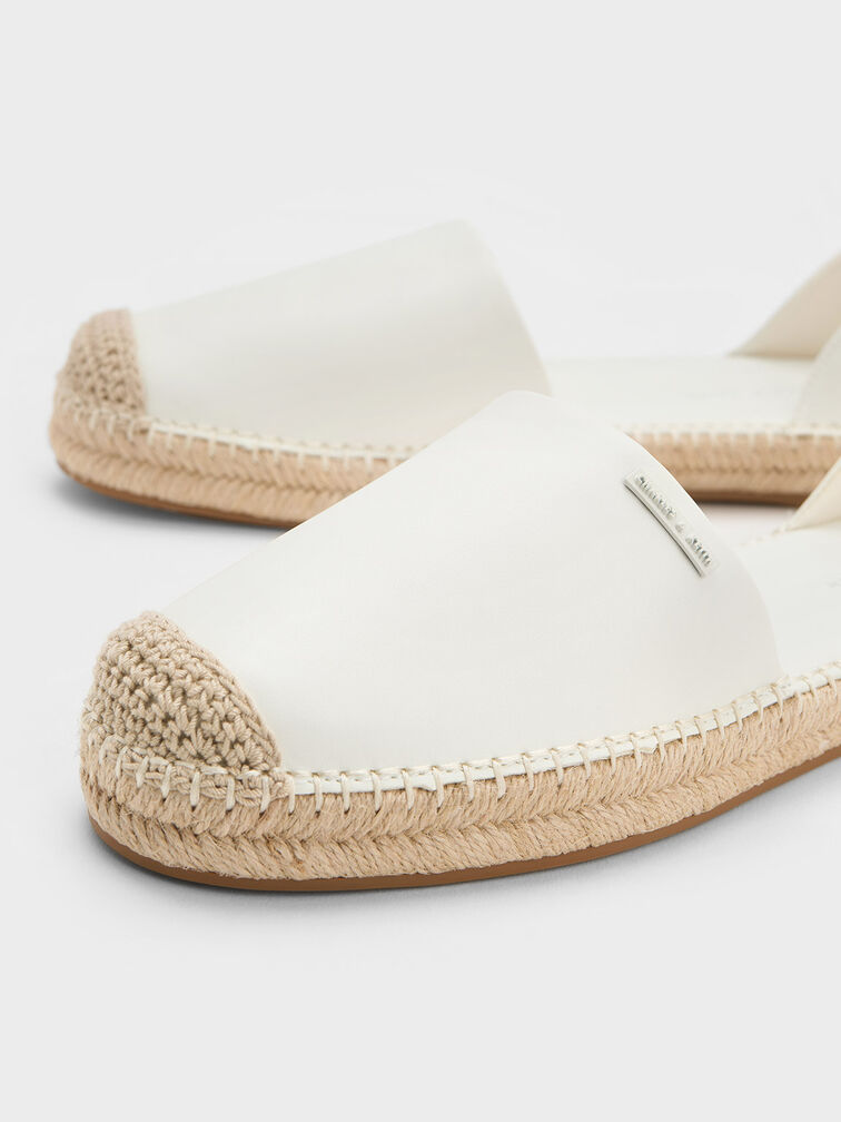 Ankle-Strap Espadrille Flats, Chalk, hi-res