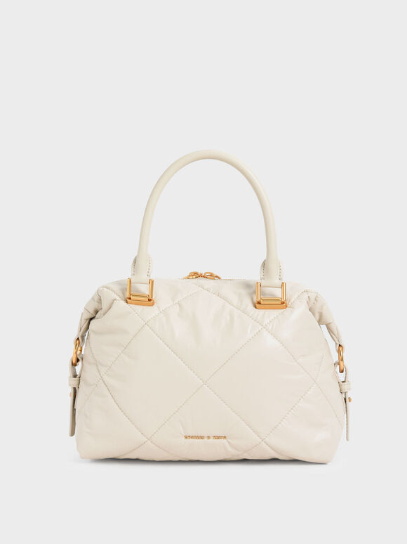 Paffuto Quilted Tote Bag, Cream, hi-res