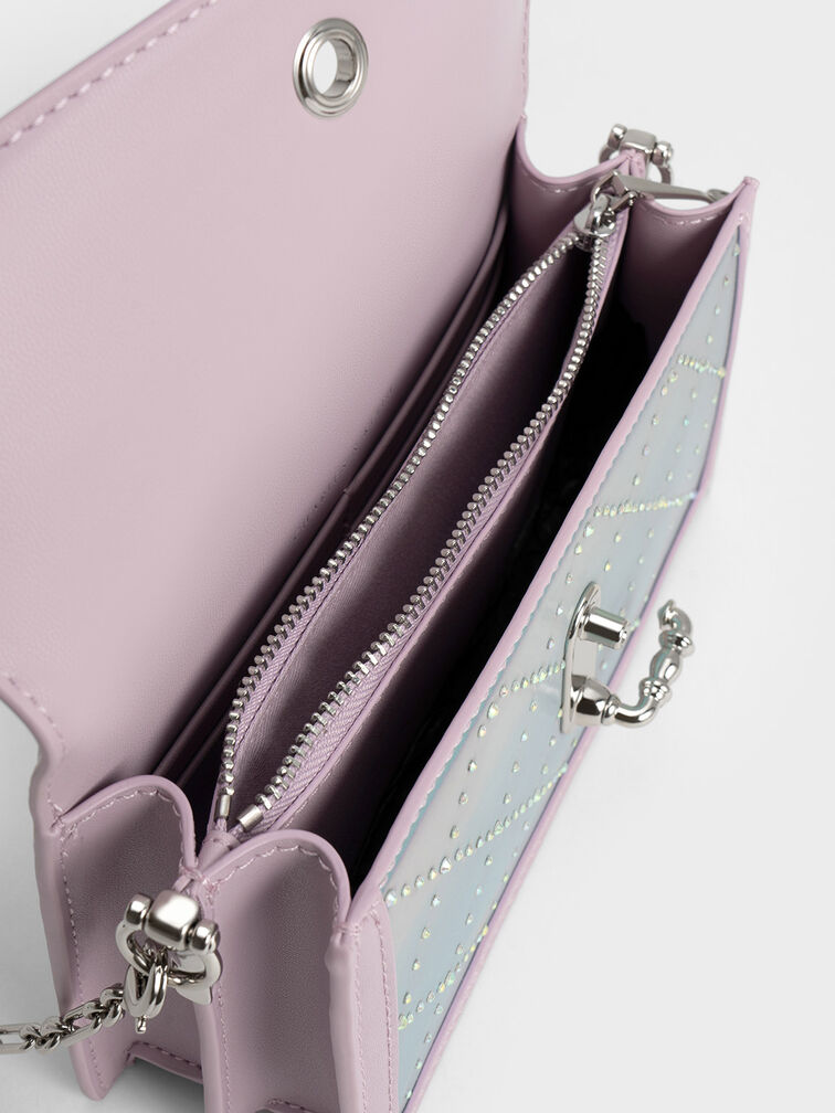 Marietta Holographic Quilted Crossbody Bag, , hi-res