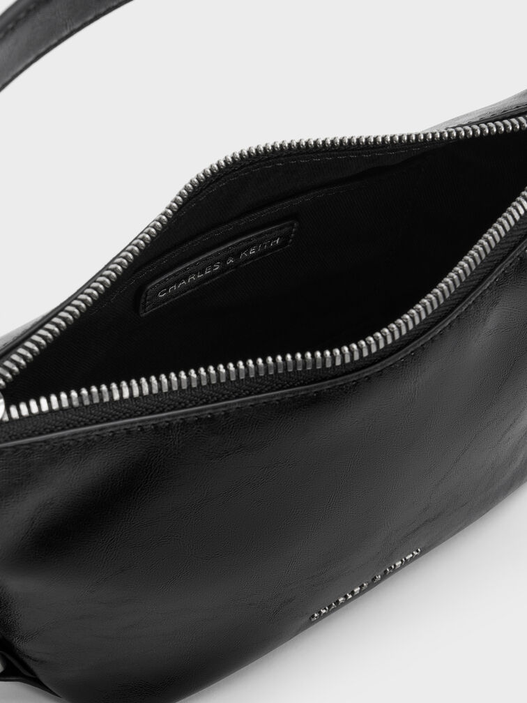 Tatiana Tassel Hobo Bag, Noir, hi-res