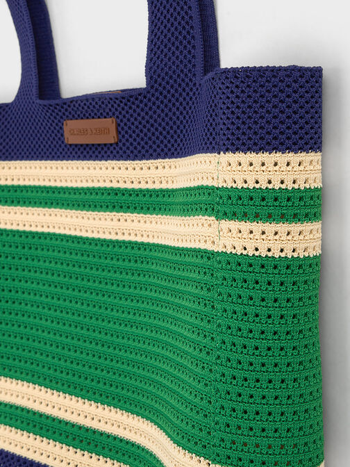 Ida Striped Tote Bag, Multi, hi-res