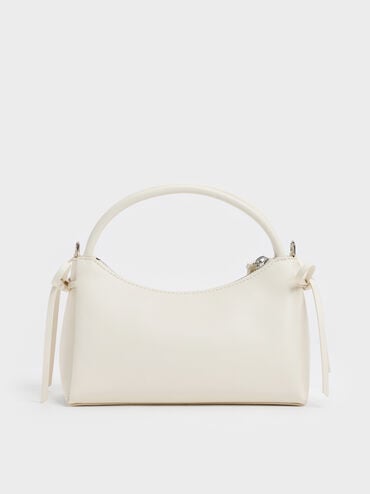 Hazel Bow Top Handle Bag, Cream, hi-res