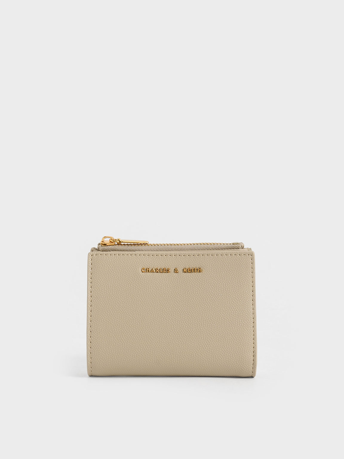 Beige Mini Top Zip Small Wallet CHARLES KEITH TH