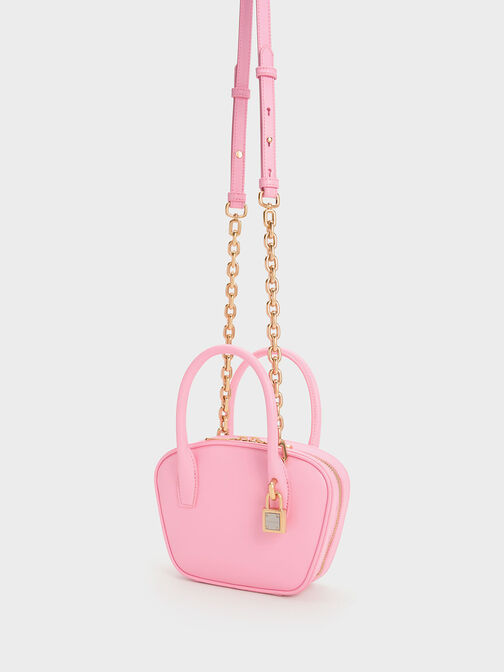 Suki Padlock Tote Bag, สีชมพู, hi-res