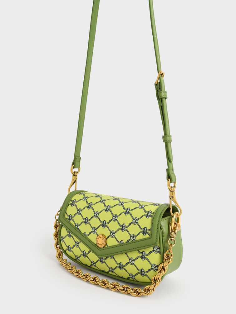 Este Printed Chain Handle Bag, , hi-res