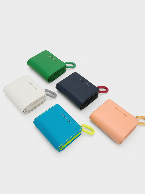 Oval Keychain Zip Wallet, , hi-res