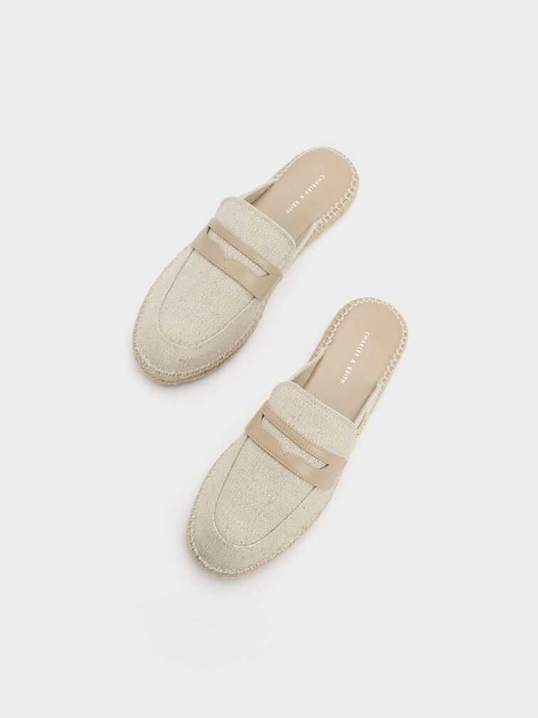 Penny Loafer Backless Espadrilles, , hi-res