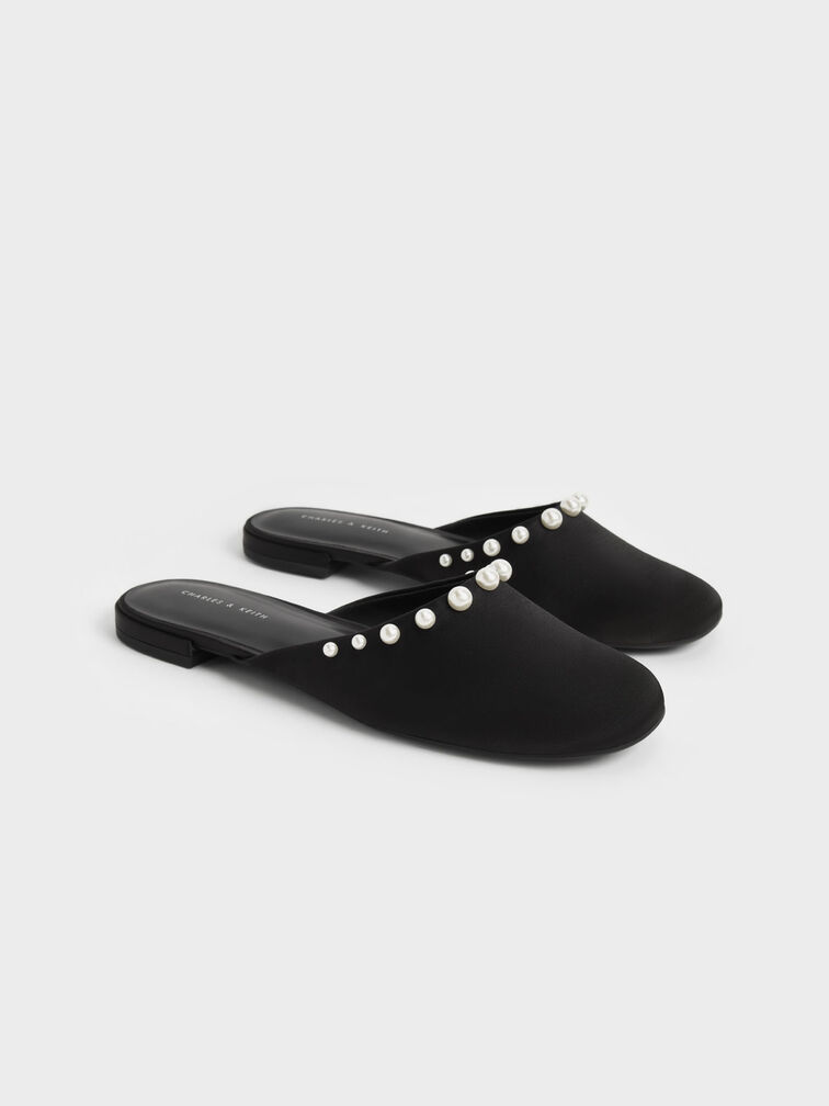 Recycled Polyester Beaded Flat Mules, , hi-res