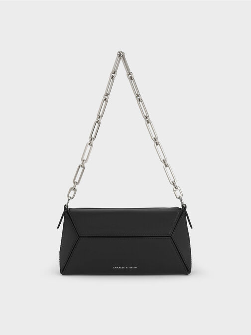 Nasrin Geometric Chain-Handle Shoulder Bag, , hi-res