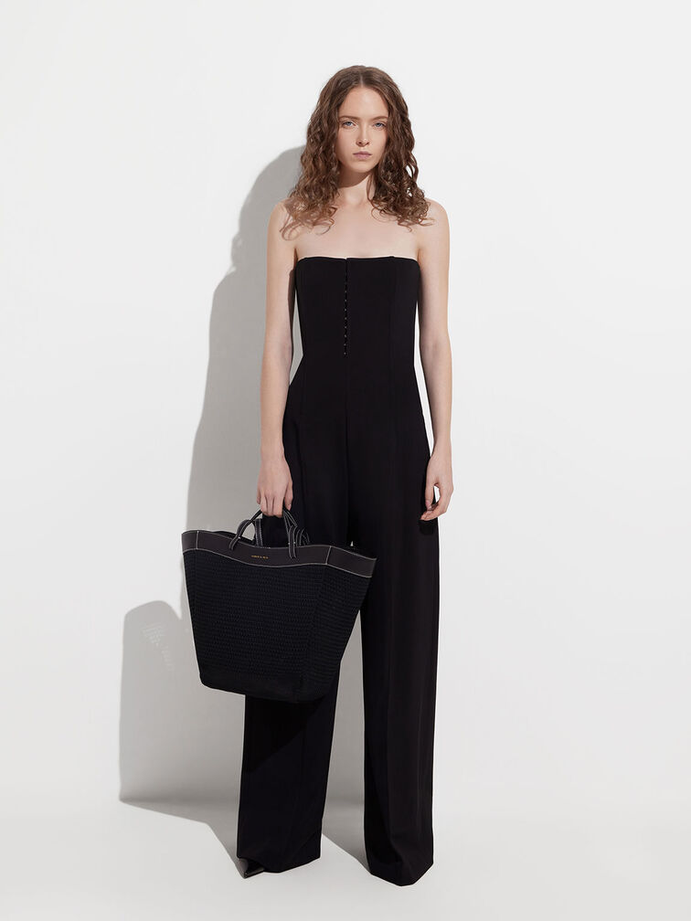 Ida Knitted Sculptural Tote Bag, , hi-res