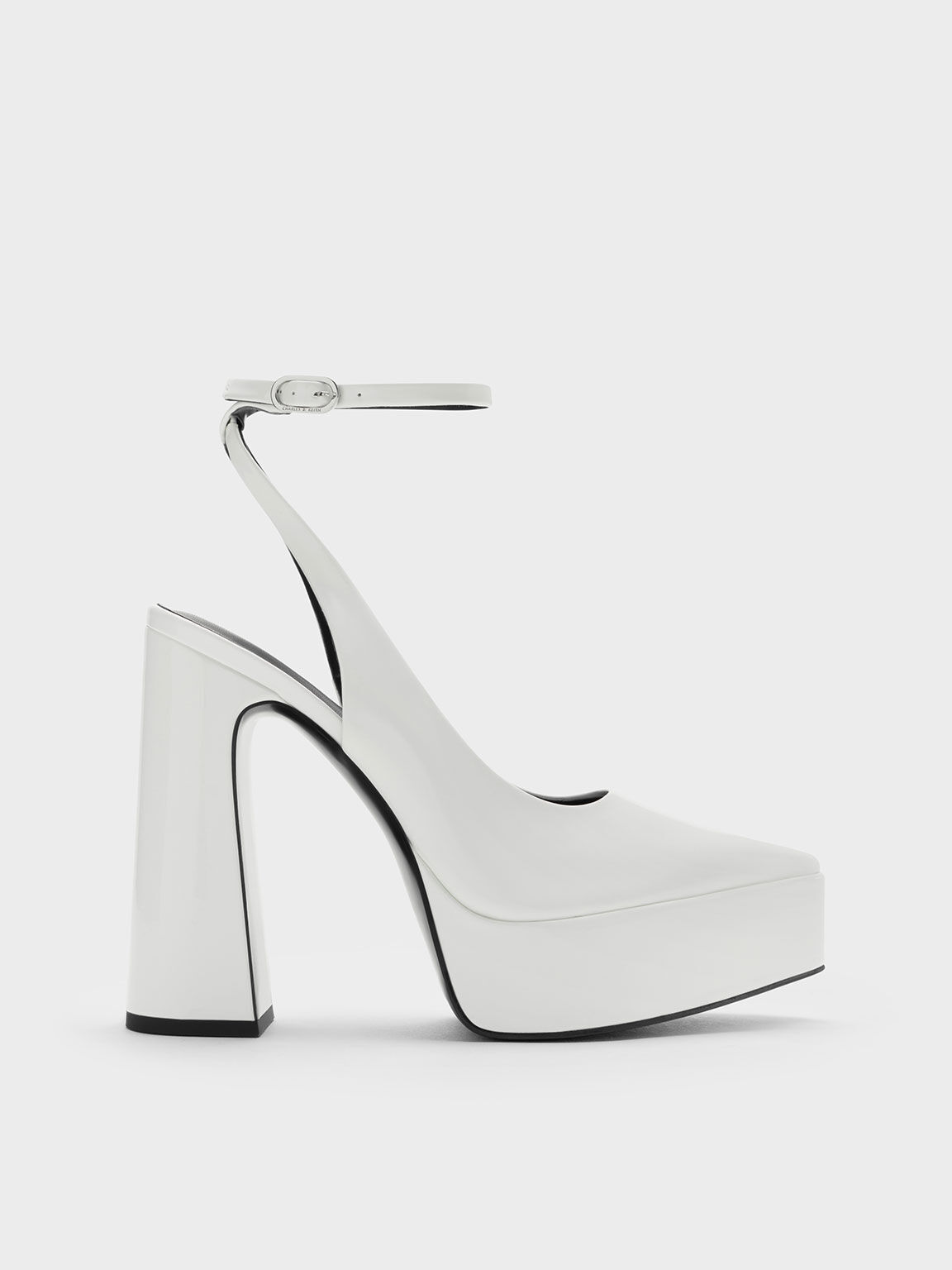 Platform white sale pumps