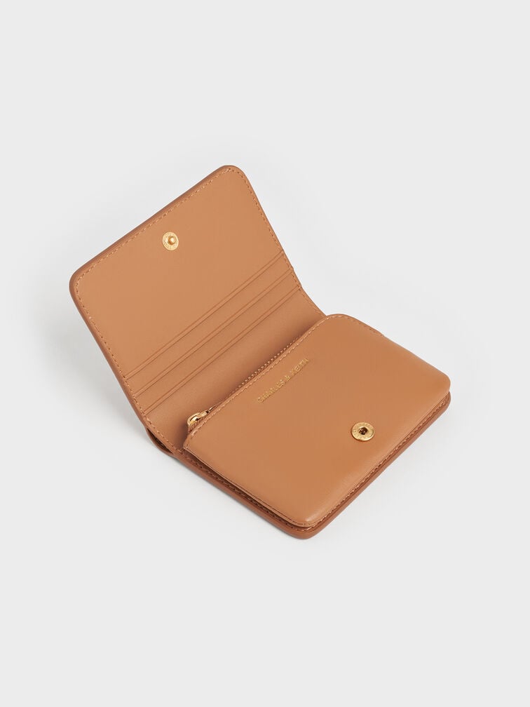 กระเป๋าสตางค์ใบเล็กรุ่น Simone, สีรัสเซ็ตบราวน์, hi-res