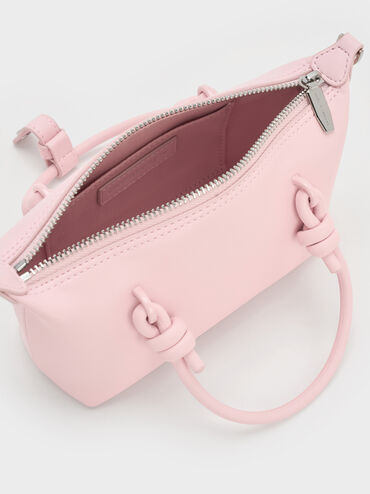 กระเป๋าโท้ทหูจับแบบปมรุ่น Sammie, สีคอตตอนแคนดี้พิงค์, hi-res