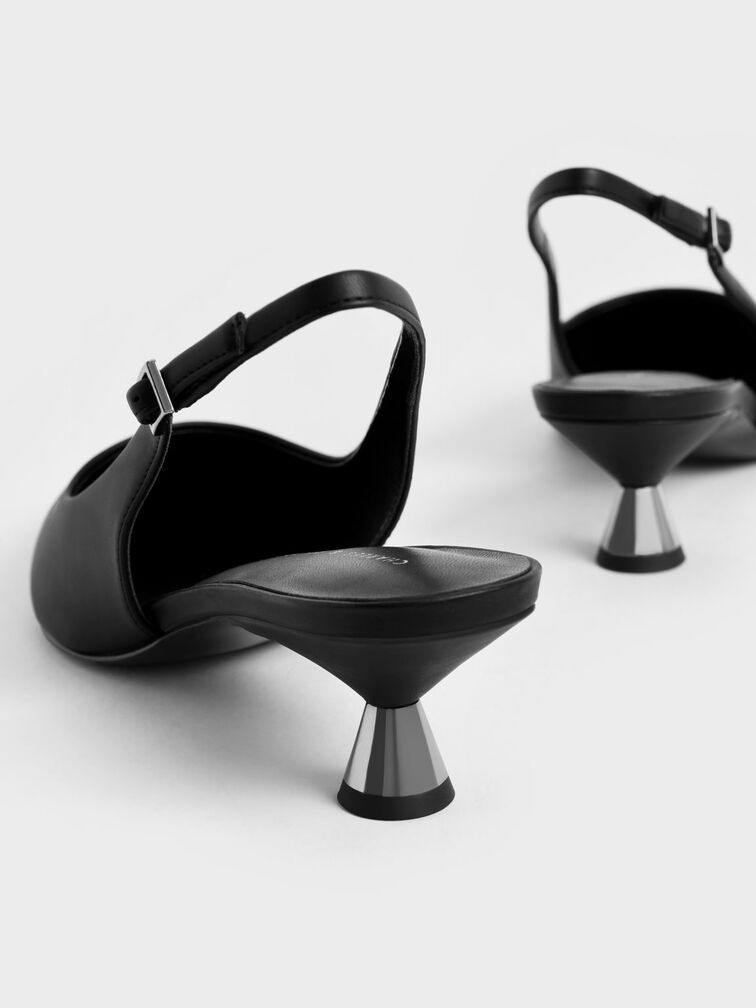 Spool Heel Slingback Pumps, , hi-res