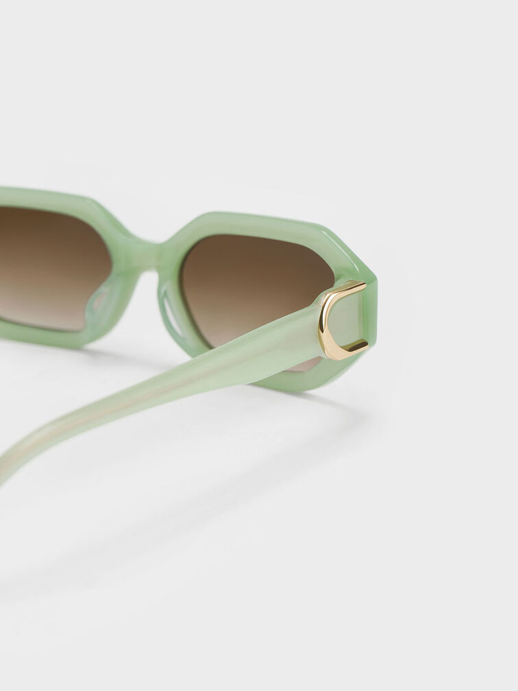 Gabine Recycled Acetate Oval Sunglasses, , hi-res