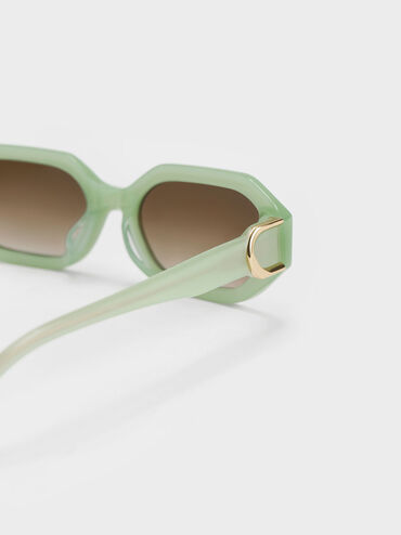 Gabine Recycled Acetate Oval Sunglasses, สีมินท์กรีน, hi-res