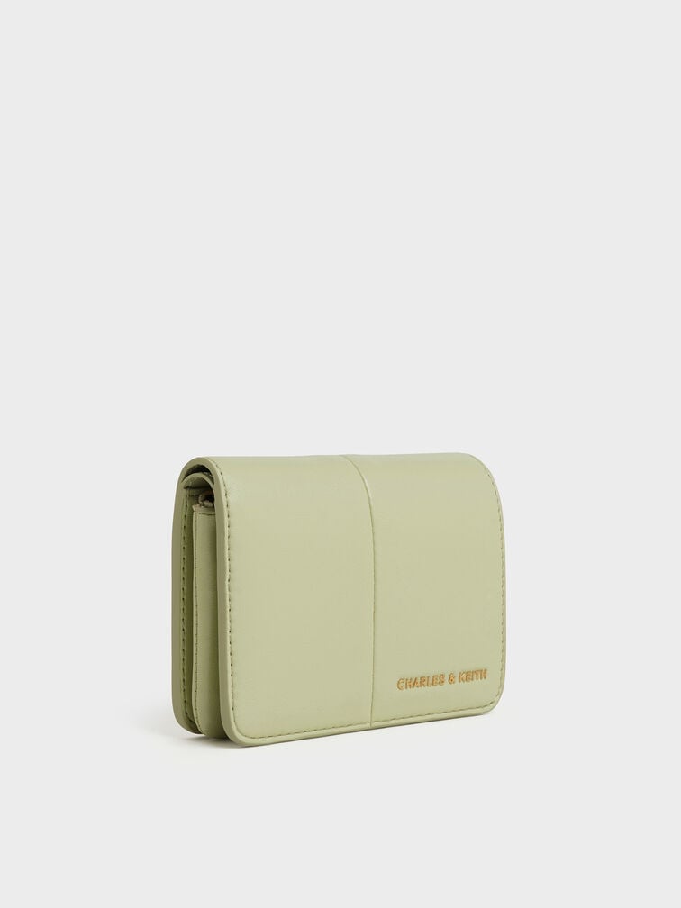 กระเป๋าสตางค์ใบเล็กรุ่น Simone, สีมัทฉะกรีน, hi-res