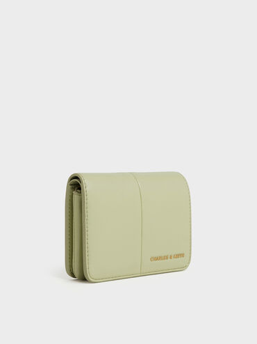 กระเป๋าสตางค์ใบเล็กรุ่น Simone, สีมัทฉะกรีน, hi-res