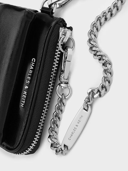 Rachel Front-Pocket Zip-Around Card Holder, Noir, hi-res