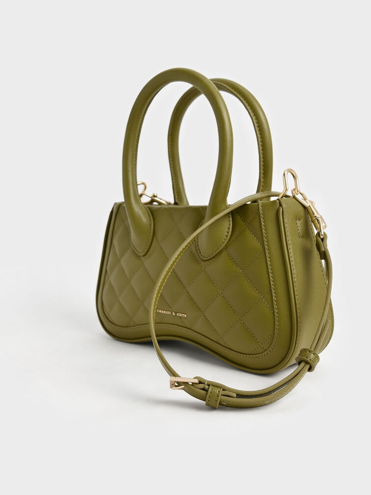 Micaela Quilted Sculptural Tote Bag, , hi-res