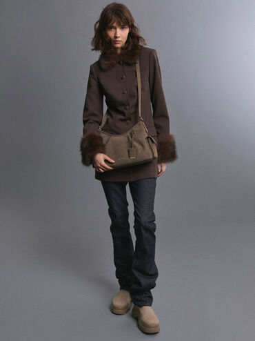 Khai Side-Pocket Shoulder Bag, Stone Grey, hi-res
