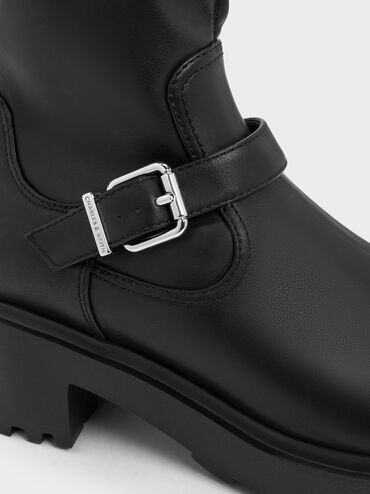 Evan Platform Ankle Boots, Black, hi-res