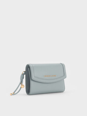Haylen Front-Flap Small Wallet, Misty Blue, hi-res