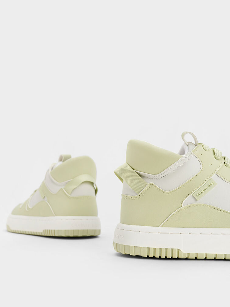 Two-Tone High-Top Platform Sneakers, , hi-res