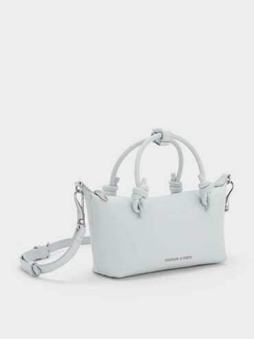 กระเป๋าโท้ทหูจับแบบปมรุ่น Sammie, สีซีซอลต์บลู, hi-res