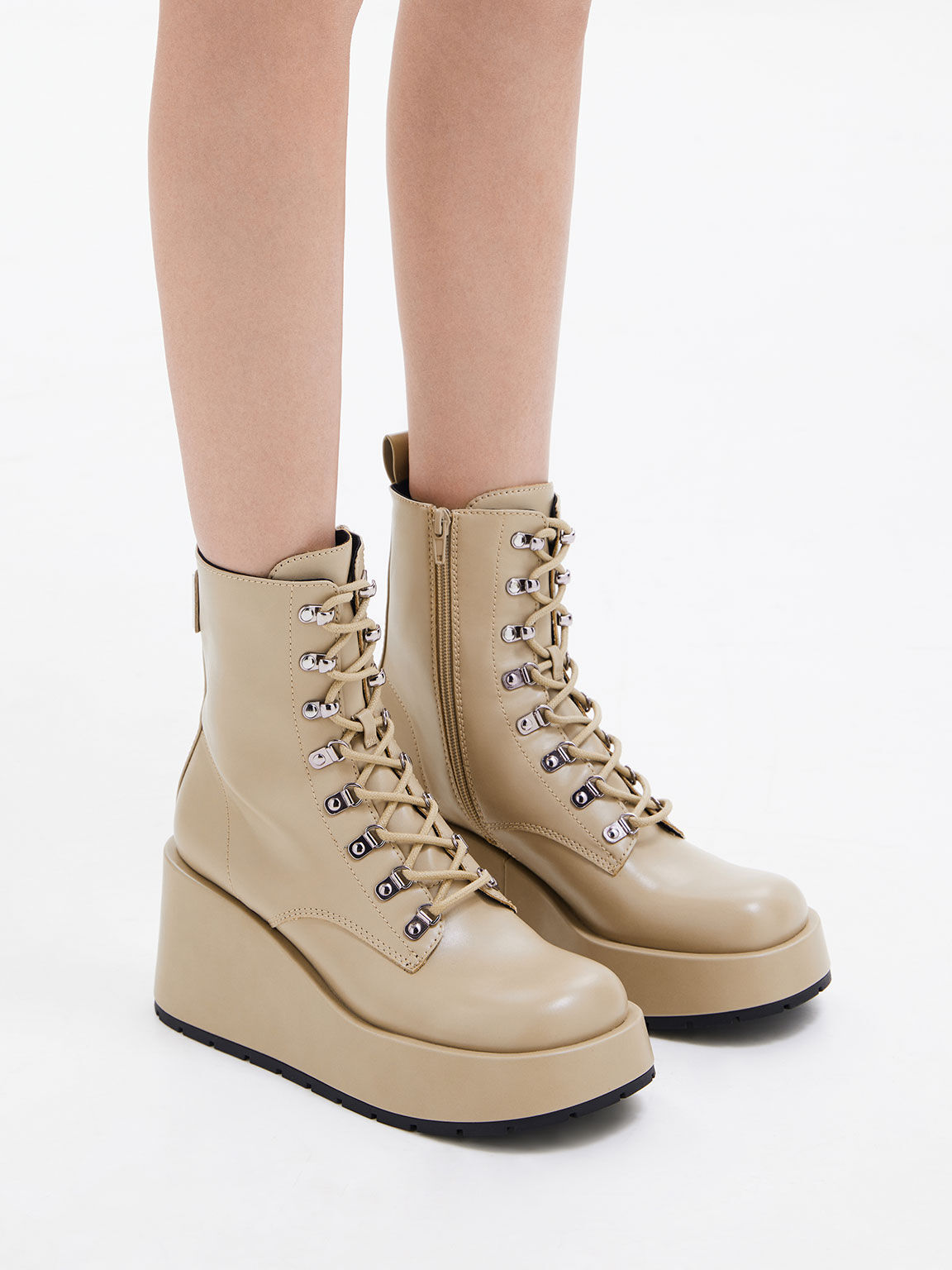 High wedge cheap ankle boots