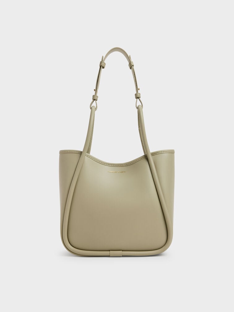Mini Lyla Tubular Tote Bag, Pale Olive, hi-res