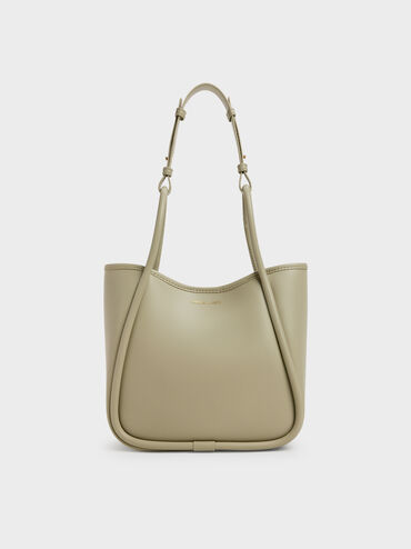 Mini Lyla Tubular Tote Bag, Pale Olive, hi-res