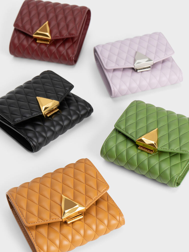 Quinlynn Metallic Accent Quilted Wallet, , hi-res