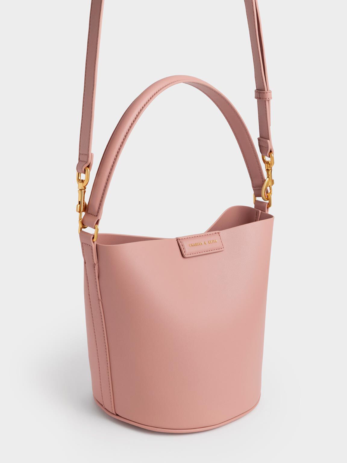 Flora Cylindrical Bucket Bag, Blush, hi-res