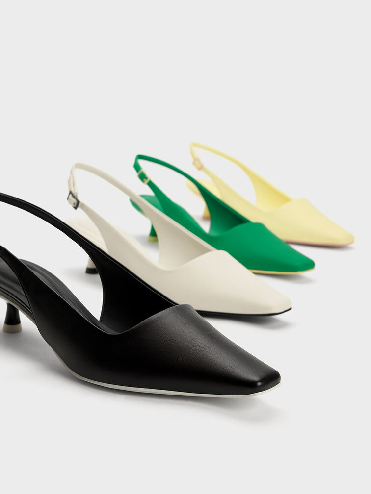 Vita Square-Toe Slingback Pumps, , hi-res