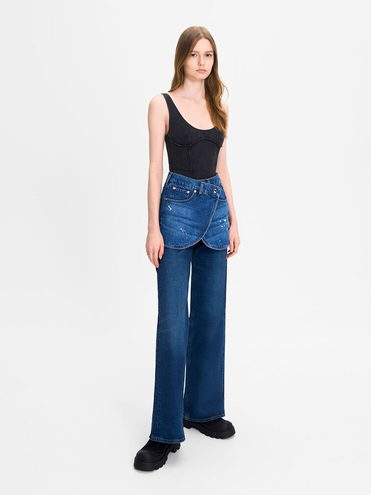 Canvas Backless Sneakers, , hi-res