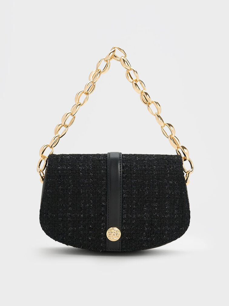 Blair Tweed Belted Bag, , hi-res