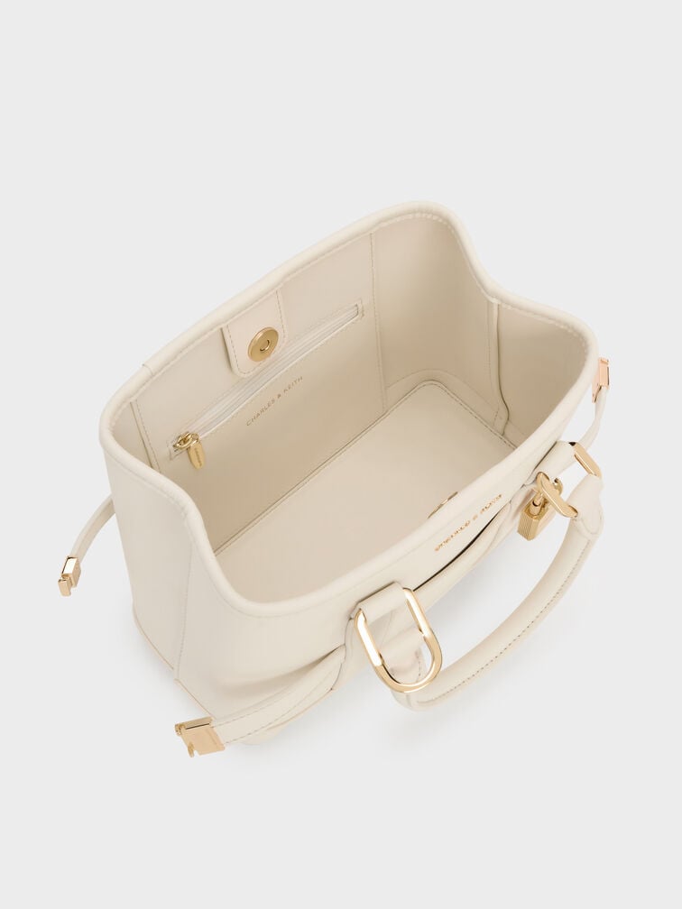 กระเป๋าโท้ทไซซ์มินิรุ่น Scottie, สีครีม, hi-res