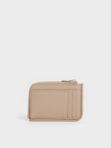 Lyla Front-Pocket Card Holder, Taupe, hi-res