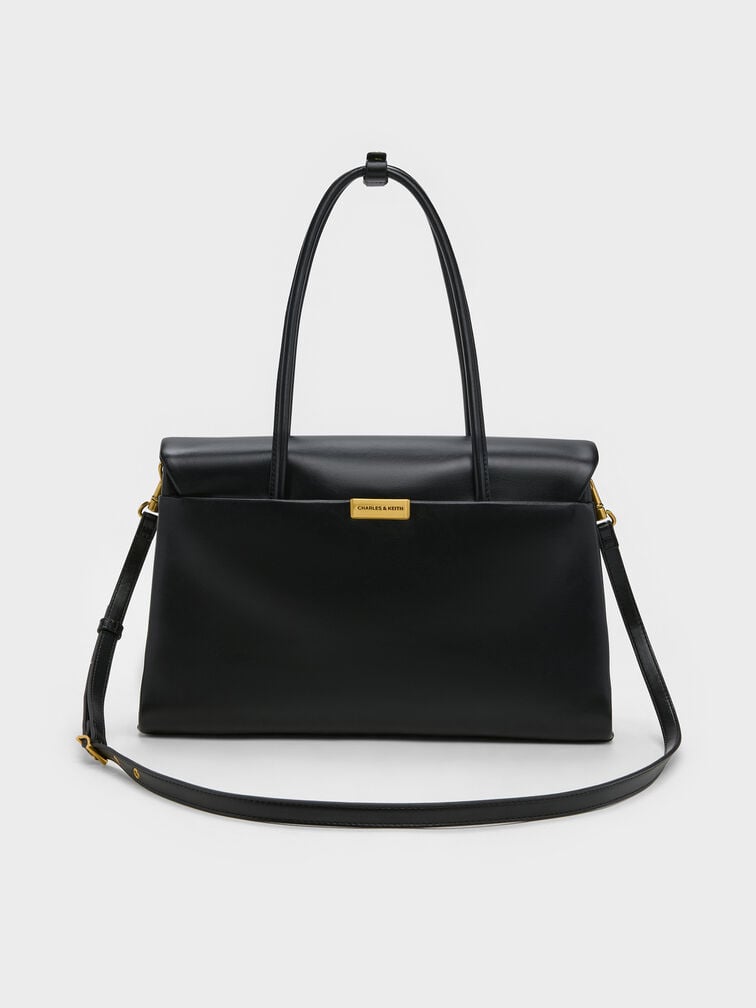 Kerry Trapeze Tote Bag, Black, hi-res