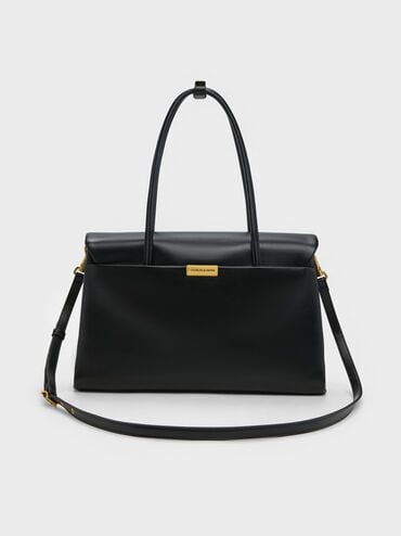 Kerry Trapeze Tote Bag, Black, hi-res