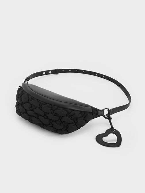 Ruched Nylon Bum Bag, , hi-res