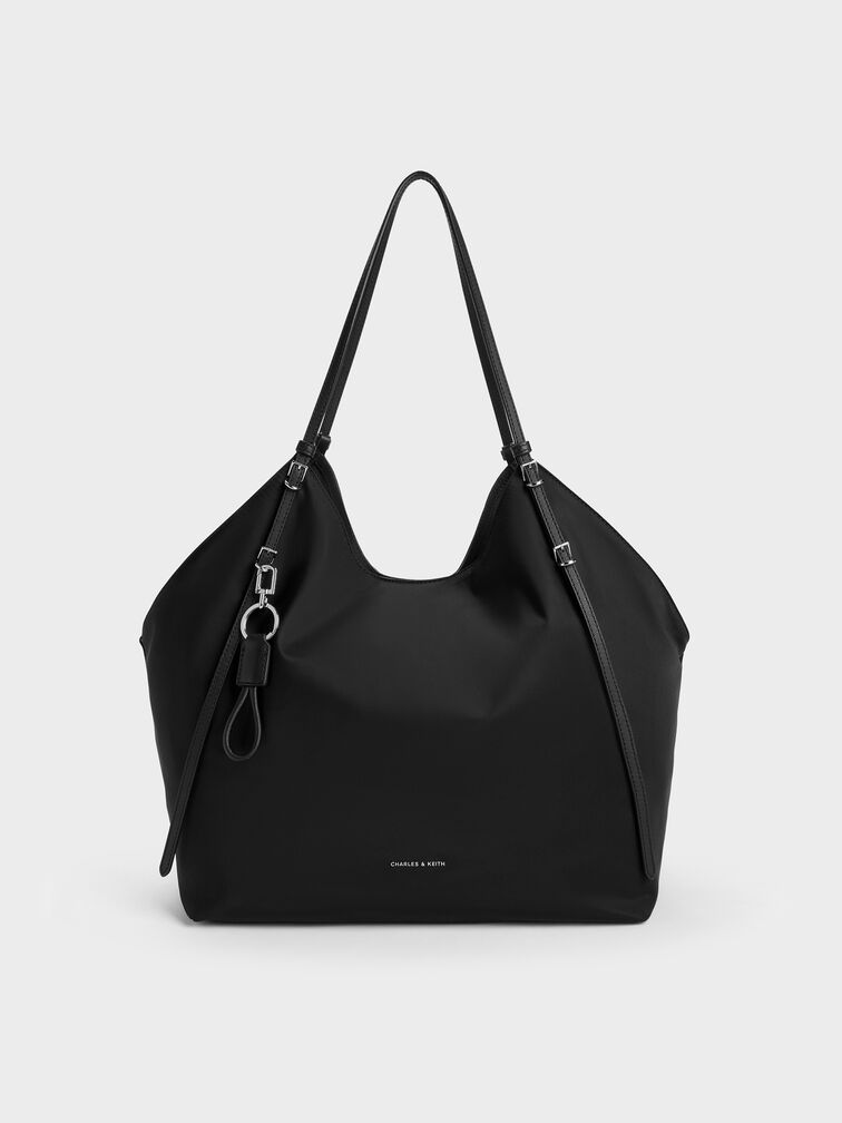 Levy Nylon Tote Bag, Noir, hi-res