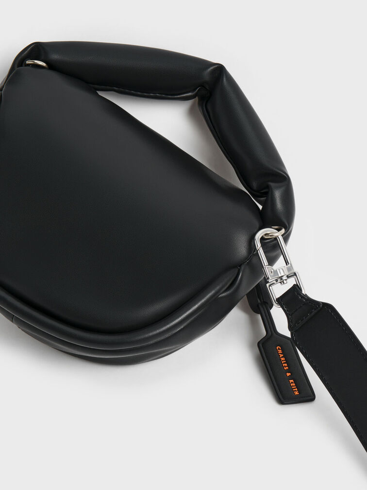 Yama Padded Handle Bag, สีดำ, hi-res