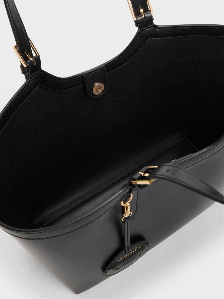 กระเป๋าโท้ทไซซ์ใหญ่พิเศษรุ่น Enola, สีดำ, hi-res