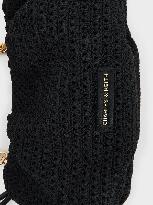 Ida Knitted Chain-Handle Clutch, , hi-res